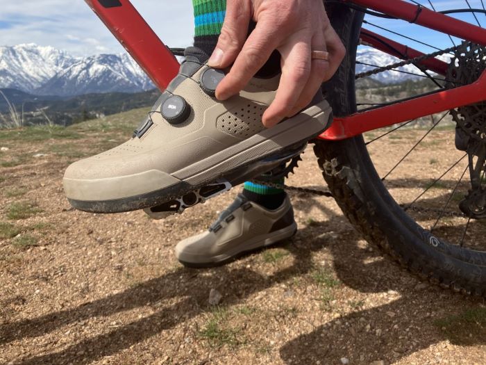 What type of shoes is the best for mountain biking?