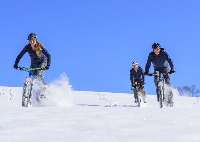 Can mountain bikes be used on snow?